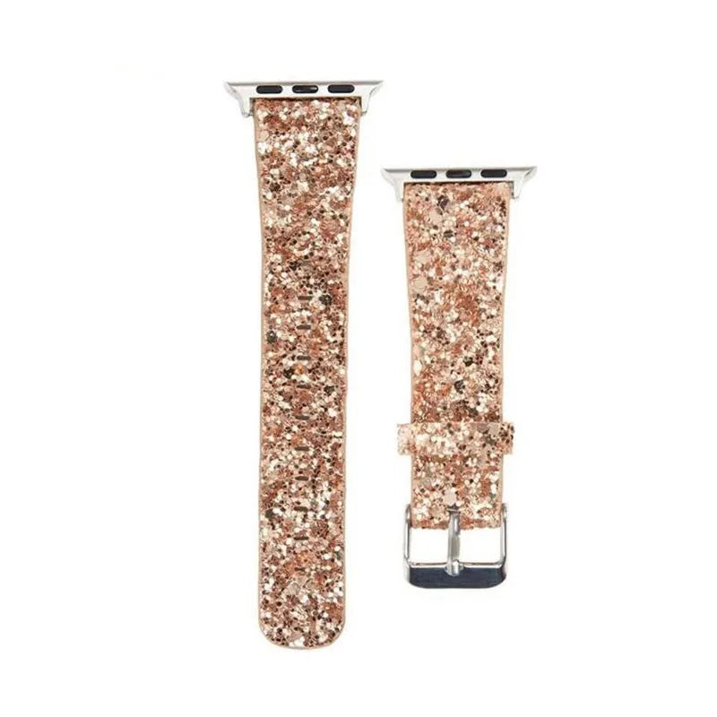 Leather band for Apple Watch band Ultra 49mm 38mm 40mm Women 42mm 44mm 41mm 45mm Glitter band i Watch Series 7 8 6 5 4 3 2