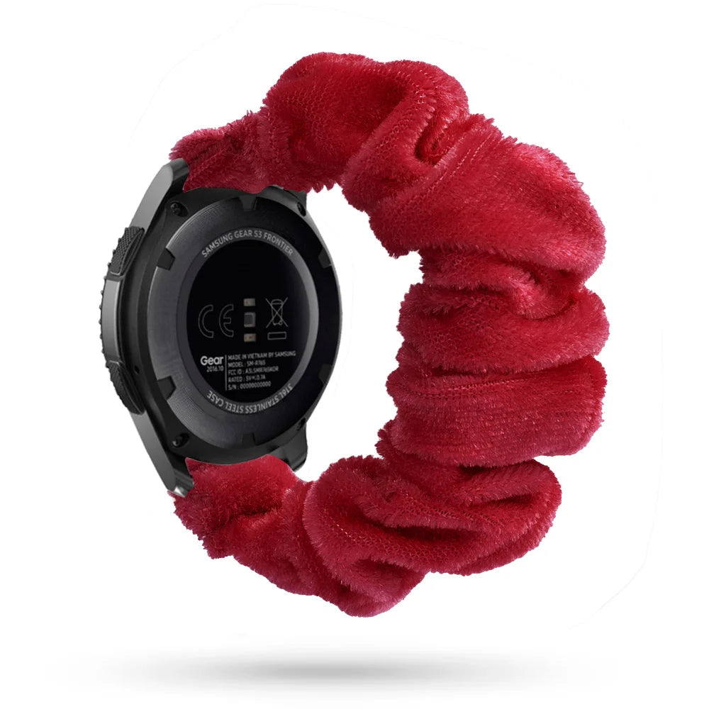 Scrunchie Strap For Samsung Galaxy watch 4/active 2/3/46mm/42mm/Gear S3 20mm/22mm bracelet Amazfit Bip Huawei watch GT/2/3 strap