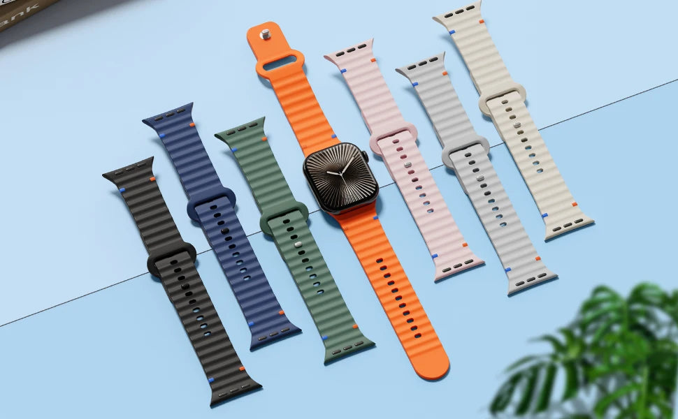 Sport Silicone band for Apple Watch band 44mm 40mm 49mm 45mm 46mm 42mm 38mm 41mm correa band Apple Watch Series 10 SE 9 Ultra 2
