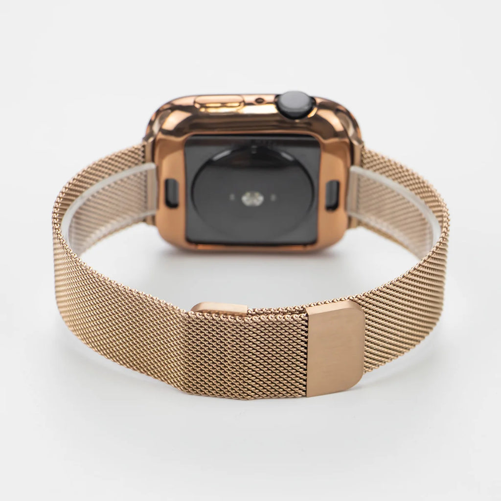 Milanese Case+band for Apple Watch band 9 8 7 6 SE 5 4 49mm 45mm 41mm 40mm 44mm 42mm watch band For Apple Watch Series 10 Correa 46mm