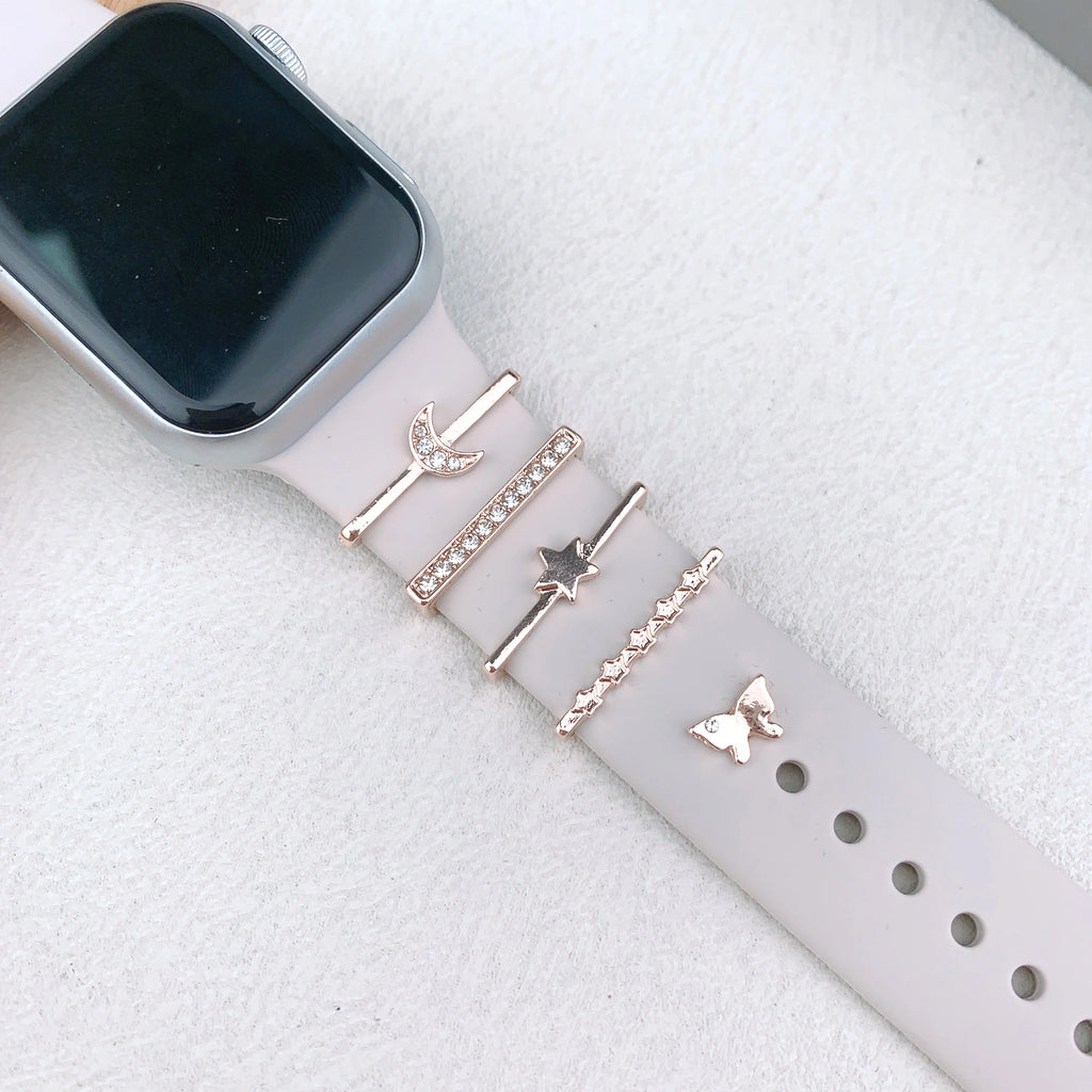 Decoration For Apple Watch Ultra 2 band 10 9 8 7 Diamond Jewelry Charms Accessories samsung Huawei watch band 20 22mm band