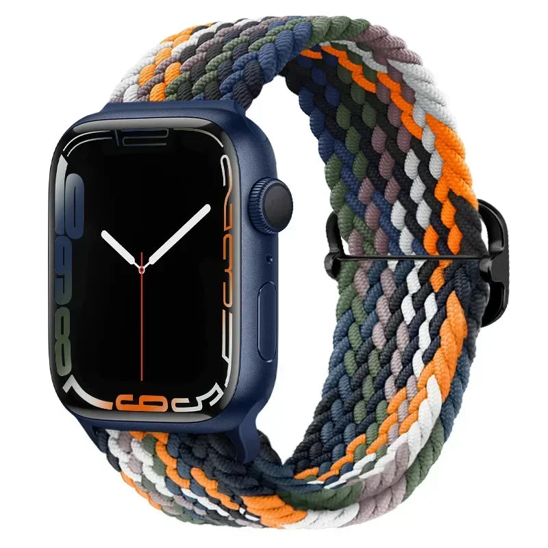 Braided Nylon band for Apple Watch band Ultra 2 49mm Series 10 46mm 42mm 44mm 40mm 41mm Adjustable band Apple Watch 9 8 7 6 SE 5 4
