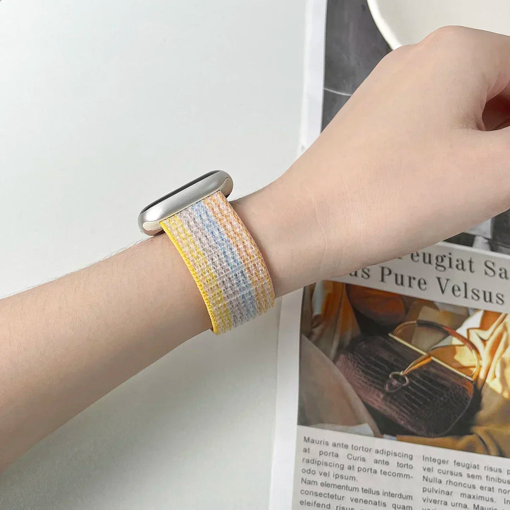 Nylon Loop For Apple Watch band 45mm 44mm 49mm 46mm 40mm 41mm 38mm 42mm Correa band Apple Watch Series 6 SE 7 8 9 10 Ultra 2 band