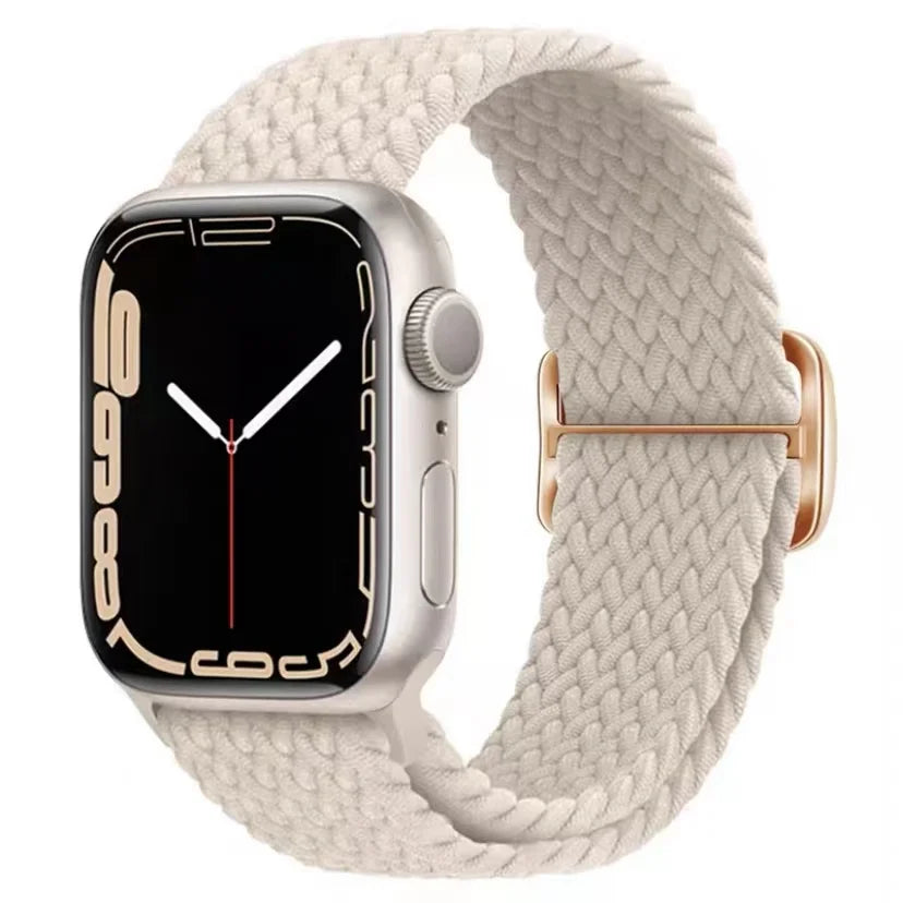 Braided Loop For Apple Watch band 49mm 44mm 45mm 41mm 42mm 38mm 40mm Elastic Solo band Apple Watch Ultra Series 7 SE 3 6 8 Band