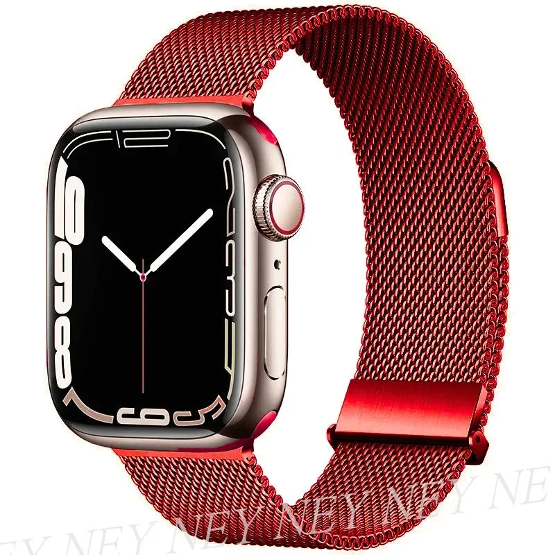 Milanese Loop band For Apple Watch band Ultra 2 49mm 46mm 45mm 44mm 41mm 38mm 42mm Stainless Steel metal Apple Watch Series 10 9 8 7 6 5 4 3