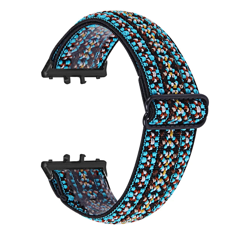 Elastic Nylon Strap For Samsung Galaxy Fit 3 Watch Bracelet Vintage Bohemian National Style Watchband For Samsung Fit 3 SM-R390