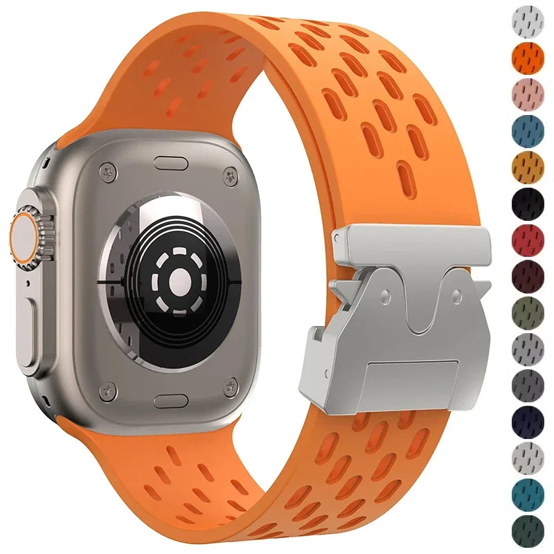 Breathe Silicone band for Apple Watch band 10 46mm 44mm 45mm 42mm Correa for Apple Watch Series 10 9 8 7 6 5 4 SE Ultra 2 49mm band