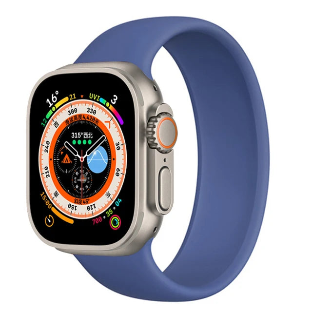 Solo Loop For Apple Watch band 45mm 44mm 40mm 41mm 42mm Ultra 49mm 38mm 44mm correa band Apple Watch Series 9 8 7 SE 3 4 5 6 band