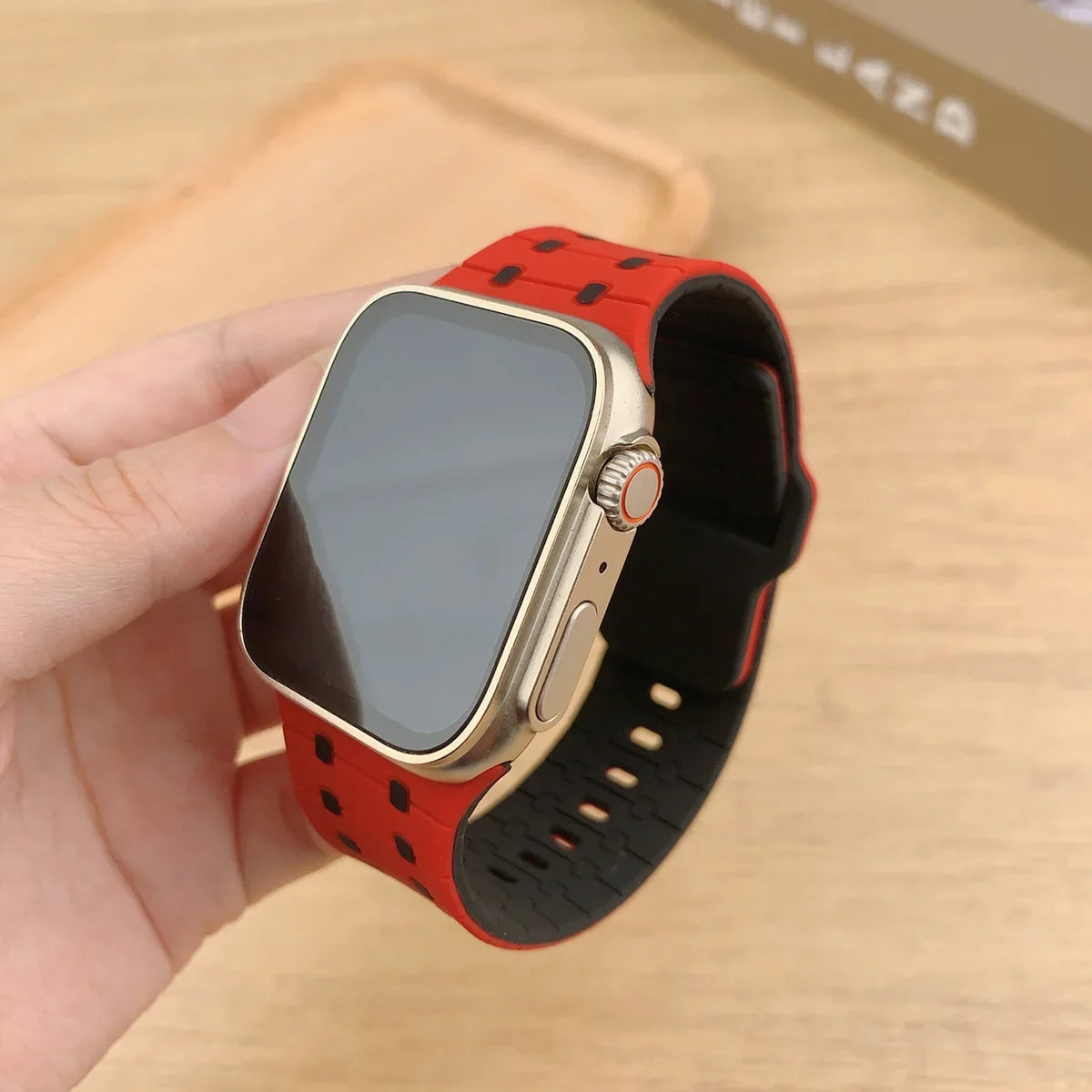 Silicone band for Apple Watch band 46mm 45mm 41mm 44mm Ultra 49mm 40mm 42mm band Correas for Apple Watch Series 10 9 8 7 6 5 SE