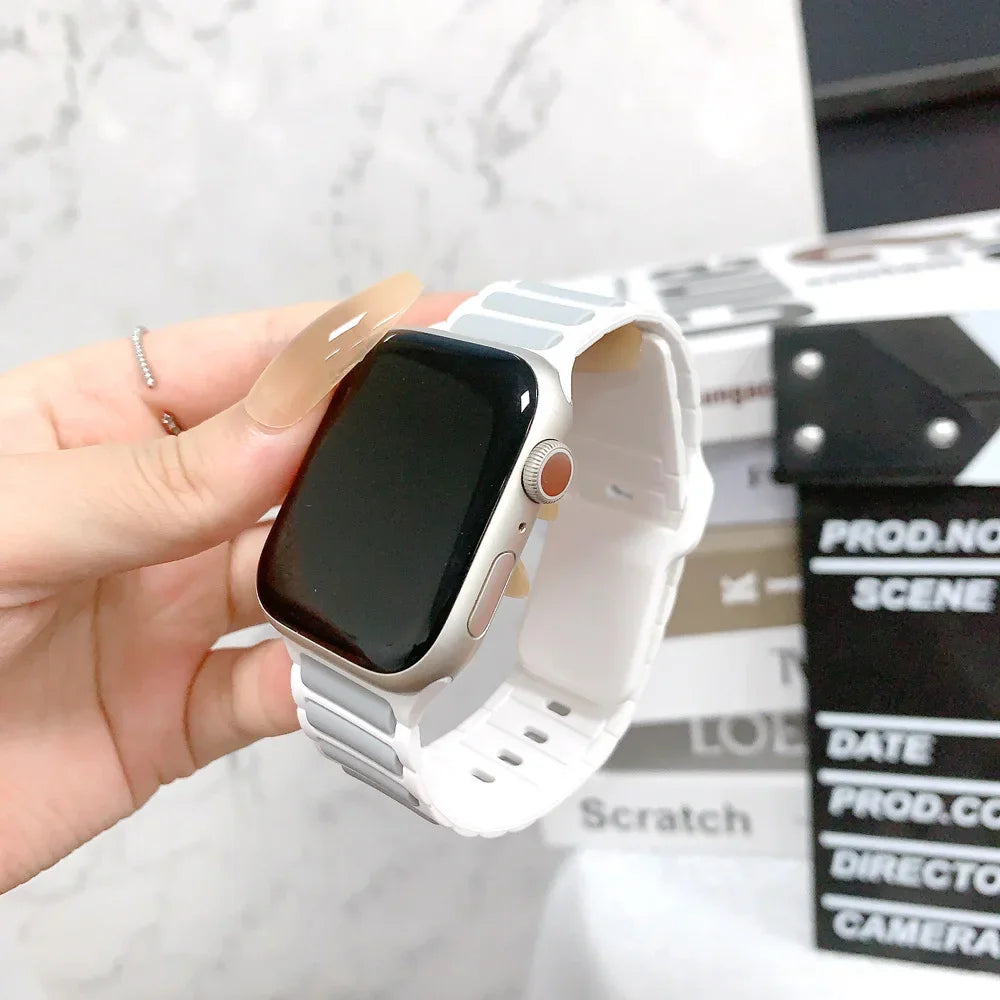 Silicone band for Apple Watch 10 band 46mm 45mm 44mm 49mm 42mm 40mm 38mm correa band Apple Watch Series 9 8 7 6 5 SE Ultra 2 band