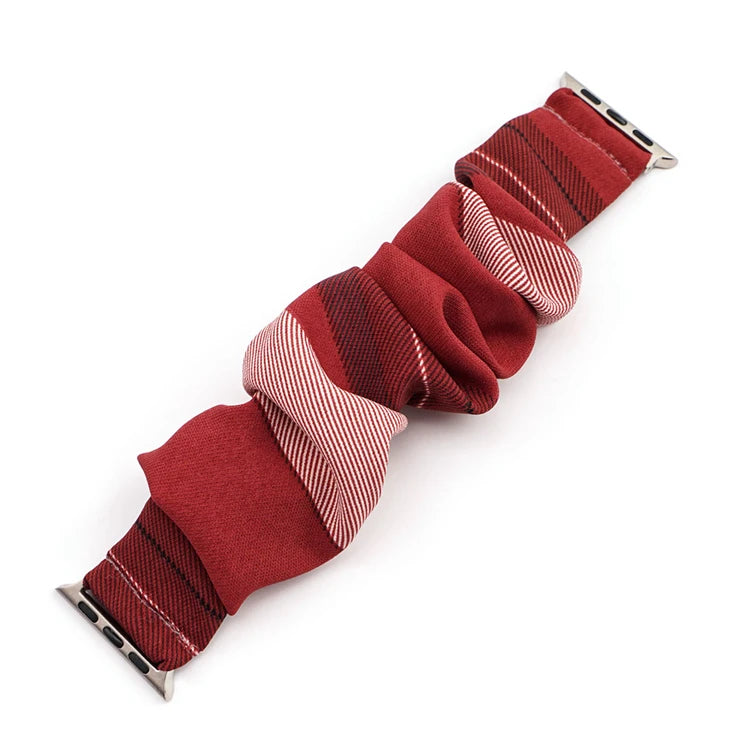Scrunchie band for Apple Watch Ultra band 49mm 45mm 41mm 44mm 40mm 38mm 42mm Elastic nylon band Apple Watch Series 8 7 6 5 4 3 SE