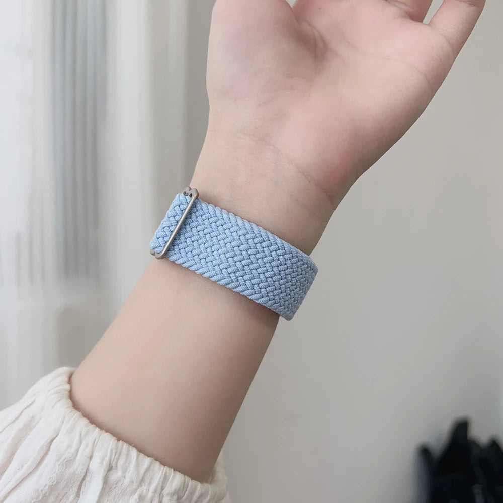 Band For Samsung Galaxy Watch 7 FE 5 Pro 4 6 classic 44mm 40mm Nylon Braided sport bracelet correa Galaxy Watch 7 Strap