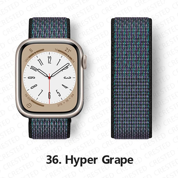 Nylon loop Correa For Apple Watch band 45mm 44mm 46mm 40mm 49mm 41mm 42mm 38mm band Apple Watch Series 6 SE 7 8 9 10 Ultra 2 bands