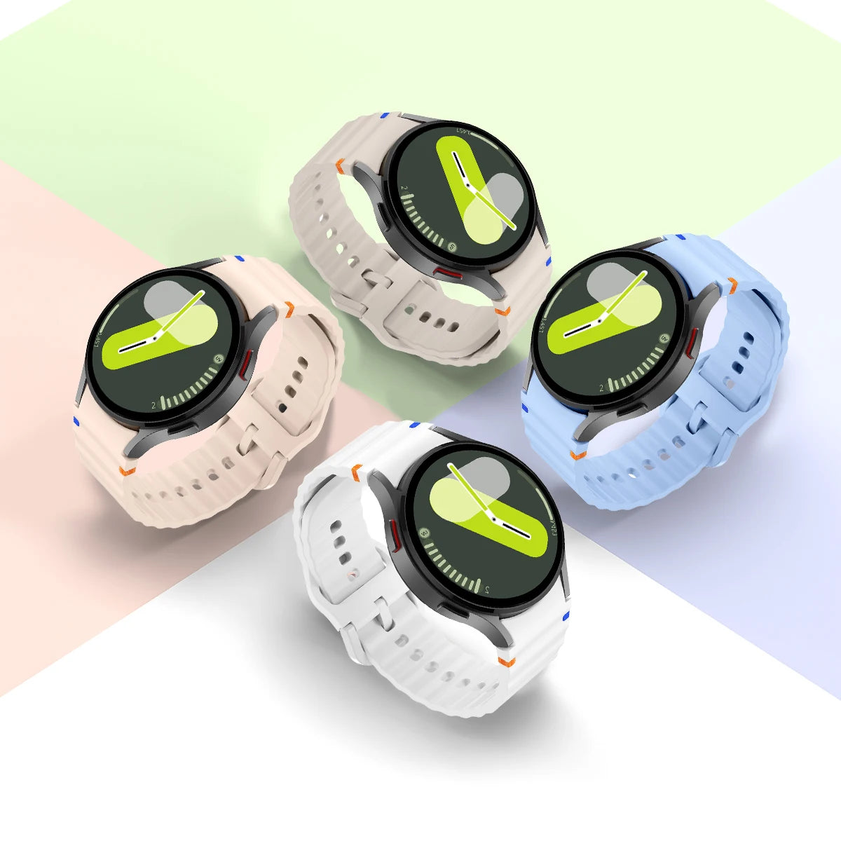 Original Silicone Strap for Samsung Galaxy Watch 7 6 5 4 40mm 44mm 5Pro 45mm Bracelet for Galaxy Watch 4 6Classic 43mm 47mm Band