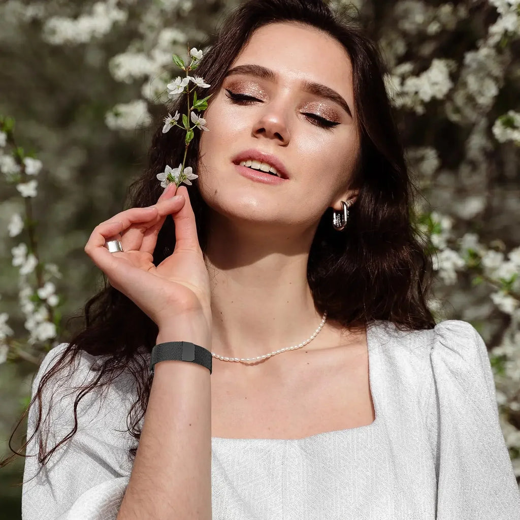 Sport Loop Strap for Samsung Galaxy Fit 3 Accessories Stainless Steel metal belt Bracelet Correa Magnetic Galaxy Fit3 band