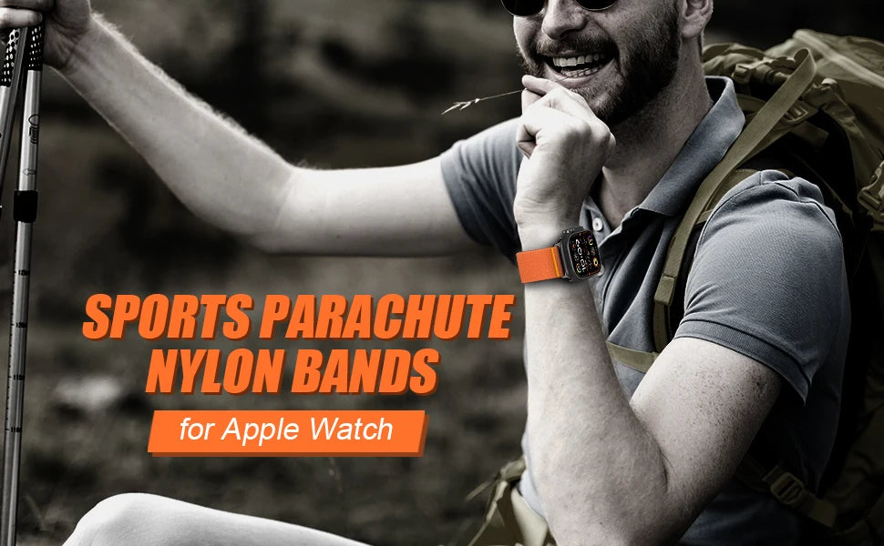 Parachute band For Apple Watch Ultra 2 band 49mm 45mm 46mm 44mm 42mm 40mm 41mm correa band Apple Watch Series 10 9 8 7 6 3 SE