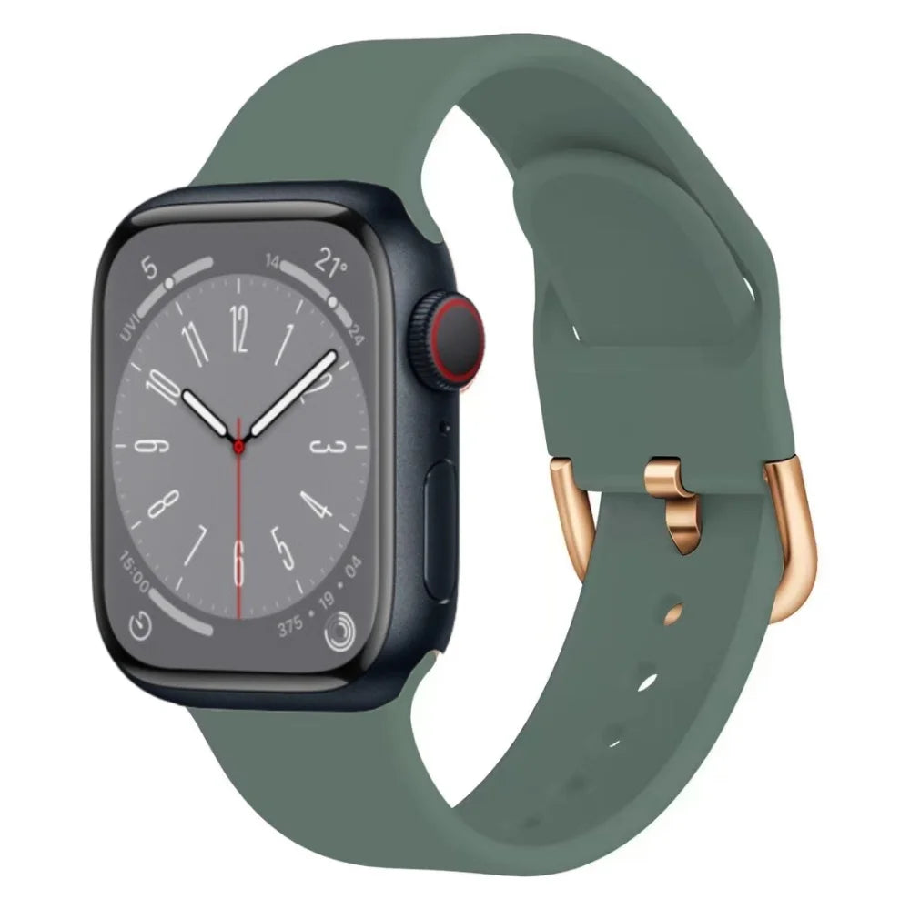 Silicone band for Apple Watch band 46mm 42mm 45mm 41mm 44mm 46mm band Wristband Apple Watch Series 10 9 8 7 6 5 SE Ultra 2 49mm