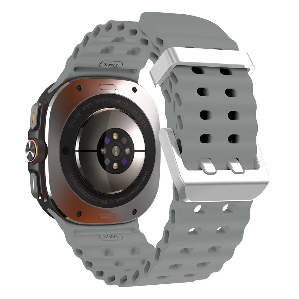 Marine Band For Samsung Galaxy Watch ultra 2025/7 ultra Accessories Two color Sport silicone Bracelet Galaxy Watch ultra Straps