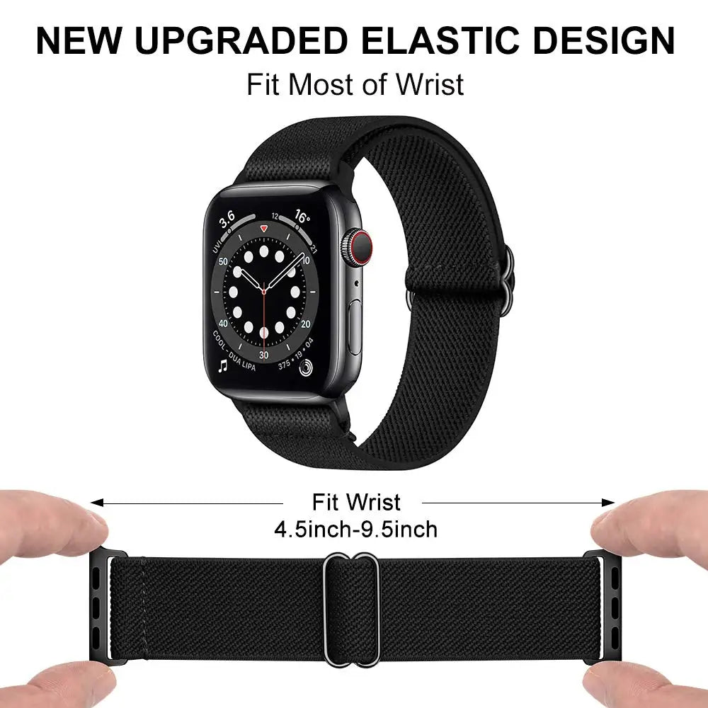 Sport Nylon band for Apple Watch Ultra 3 2 1 49mm 41mm 45mm 42mm 46mm 40mm 44mm Elastic band Series 11 10 9 8 7 6 5 4 SE Band