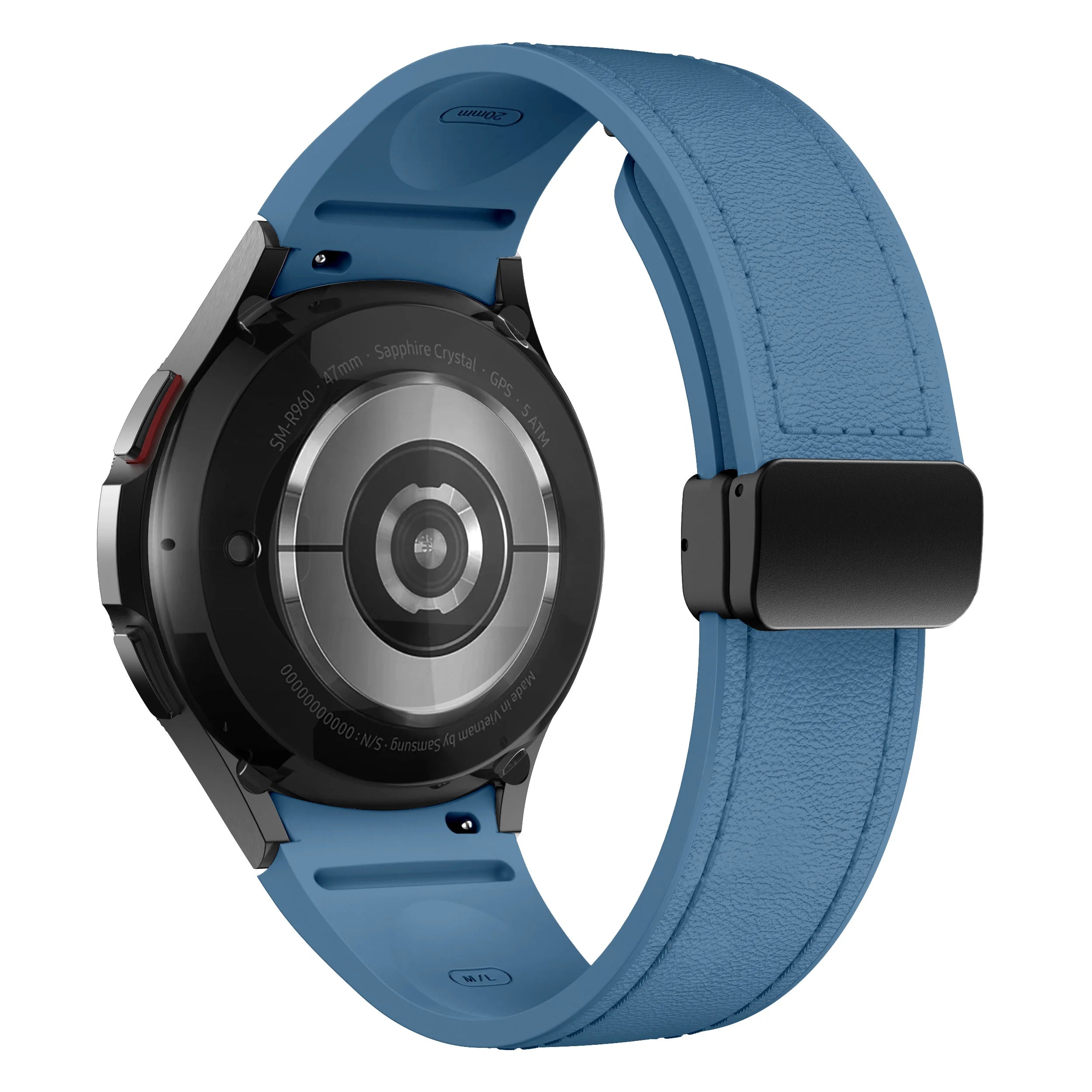 Genuine Leather+silicone Strap for Samsung Galaxy Watch 6 5 7 44mm 40mm 20 Bracelet Galaxy Watch 6 4 Classic 47mm 46mm 43mm 42mm