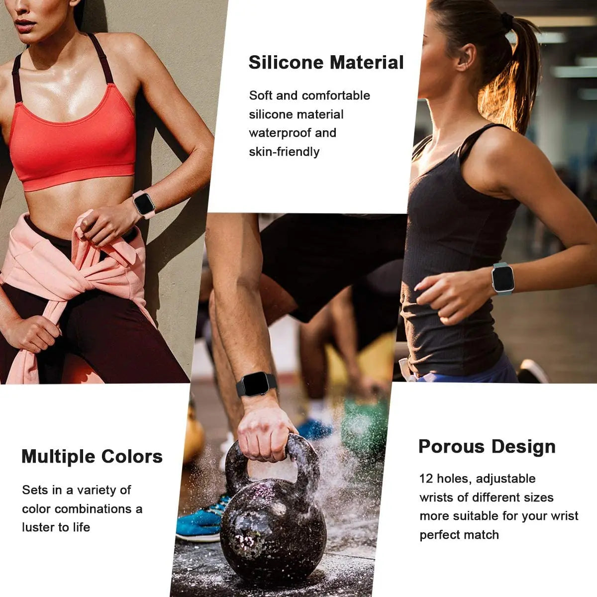 Silicone band For Apple Watch band 40mm 44mm 45mm 41mm 49mm 42mm 44mm 45mm watch band Apple Watch Series 8 7 6 5 4 3 SE Ultra