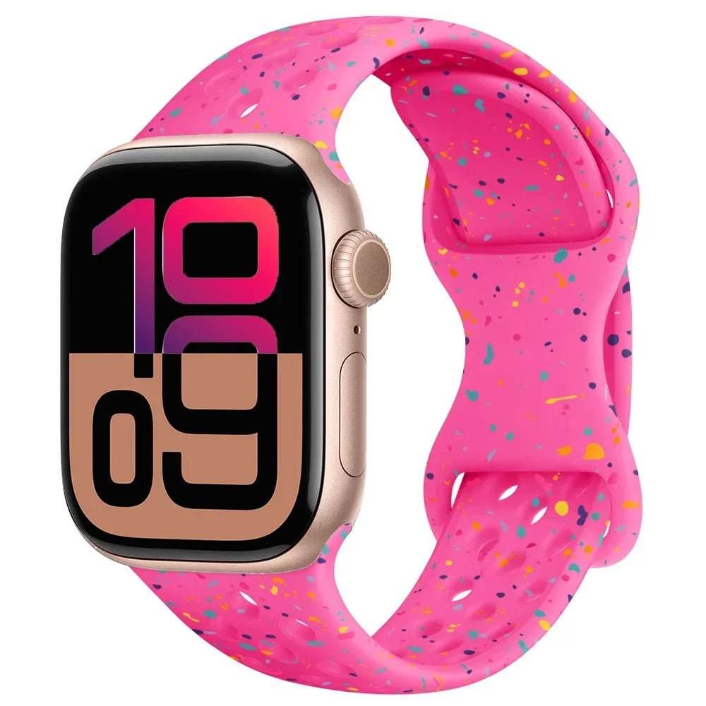 Silicone band for Apple Watch Series 11 10 46mm 42mm Sport band Apple Watch 9 8 7 6 5 SE 4 Ultra 3 2 49mm 45mm 44mm 40mm 41mm Band