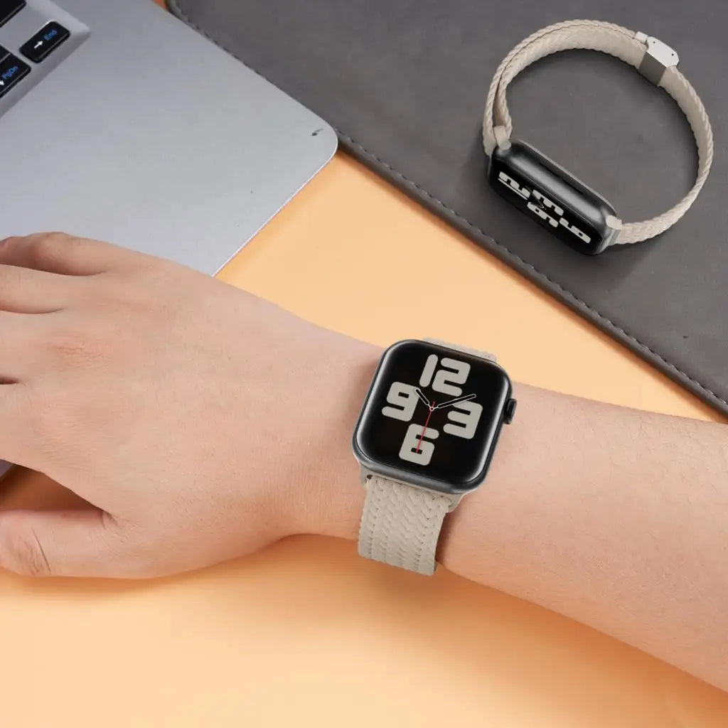 band For Apple Watch band 46mm 45mm 44mm 49mm 40mm 41mm 42mm Braided loop correa band Apple Watch Series 10 8 9 7 5 SE 6 4 Ultra