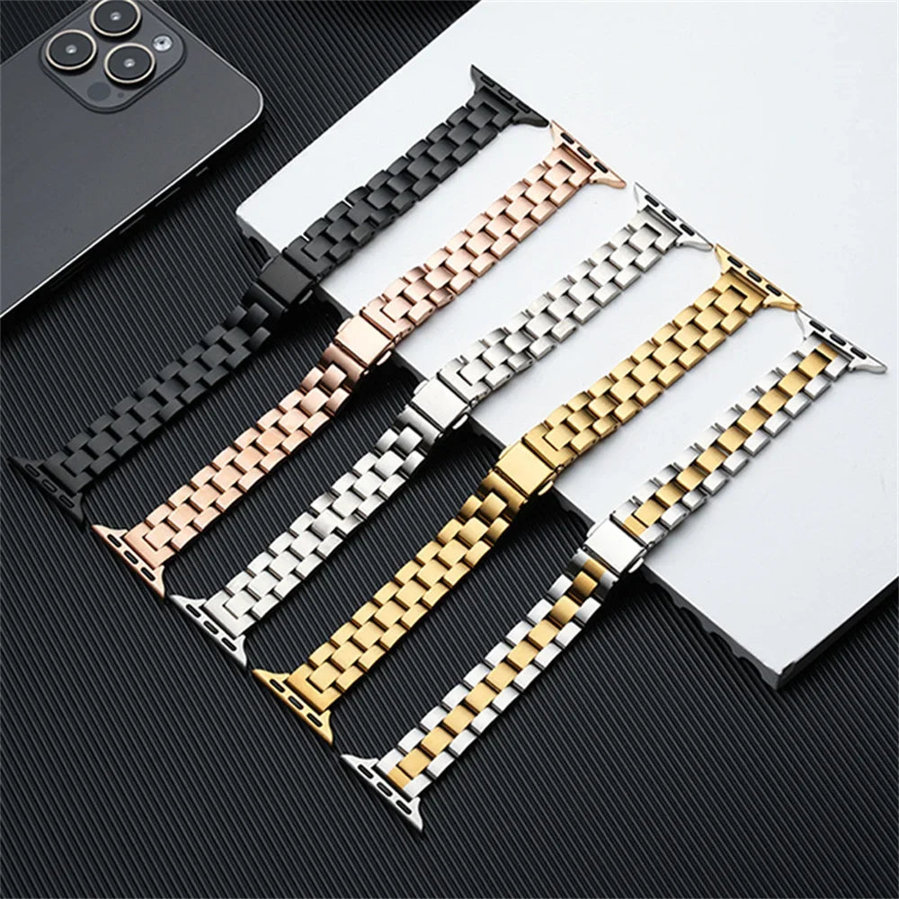 Thin band for Apple Watch band 45mm 44mm 41mm 40mm 42mm 38mm 49mm Stainless Steel metal band Apple Watch Series 10 9 8 3 Ultra 7 6 SE