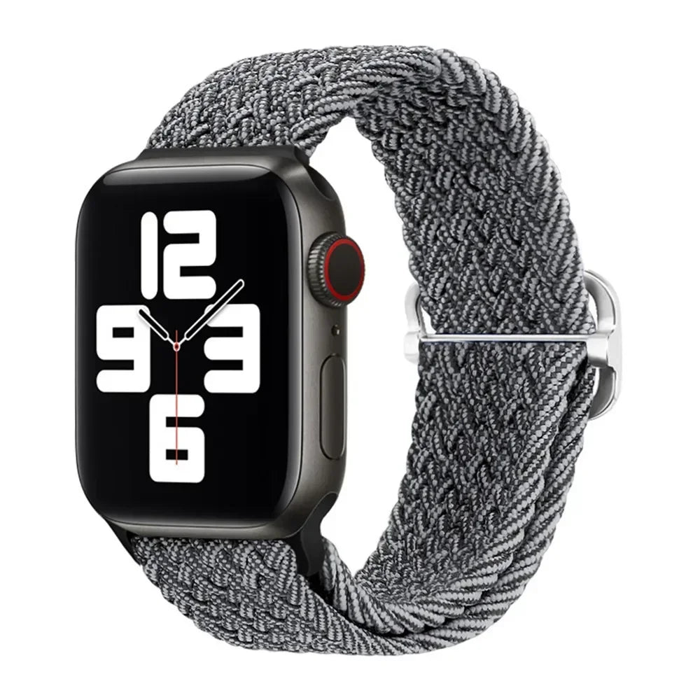 Nylon band for Apple Watch Ultra 2 band 49mm 40mm 44mm 41mm S10 46mm Elastic Braided Loop band Apple Watch Series 9 8 7 6 SE 5 4