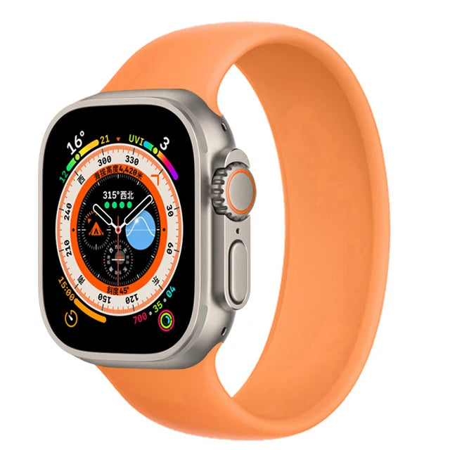 Solo Loop For Apple Watch band 45mm 44mm 40mm 41mm 42mm Ultra 49mm 38mm 44mm correa band Apple Watch Series 9 8 7 SE 3 4 5 6 band