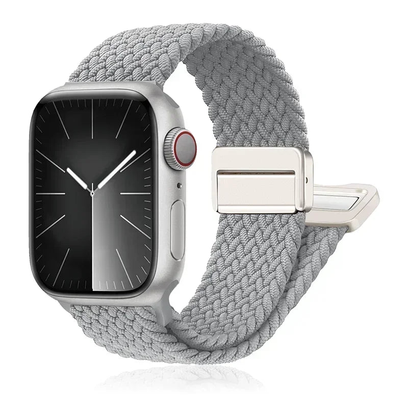 Braided band For Apple Watch band 40mm 44mm 42mm 46mm 45mm 38mm 41mm Magnetic buckle band Series 10 SE 9 8 7 6 5 4 Ultra 2 49mm