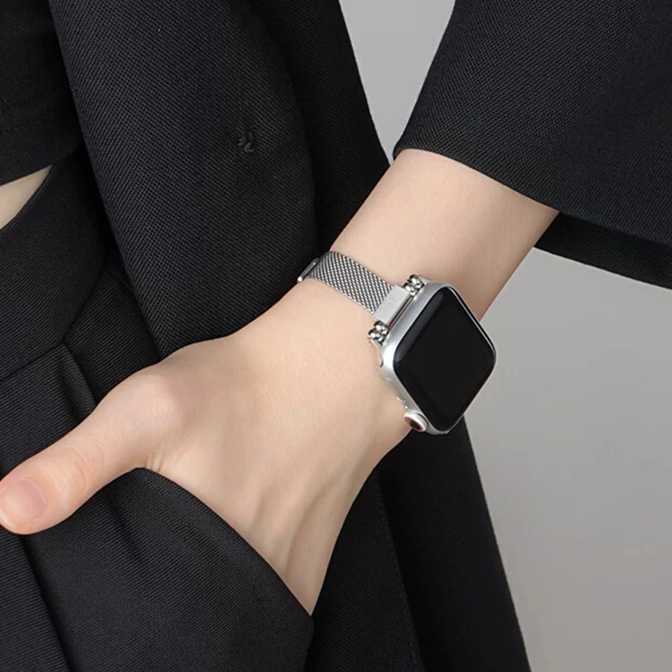 Metal Magnetic band Compatible for Apple Watch Stainless Steel Slim Milanese band Apple Watch Series Ultra 9 8 SE 7 6 5 4 3 2 1