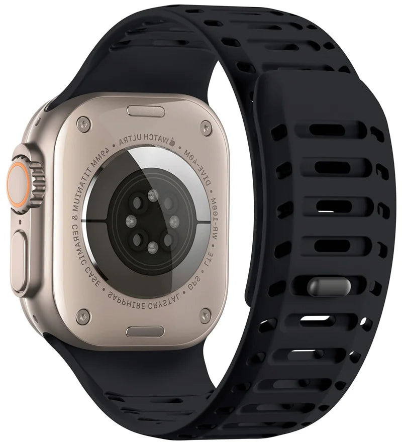 Magnetic band For Apple Watch Ultra 10 9 8 7 6 SE 5 Soft Silicone Breathable band For Apple Watch 42mm 44mm 45mm 46mm 49mm