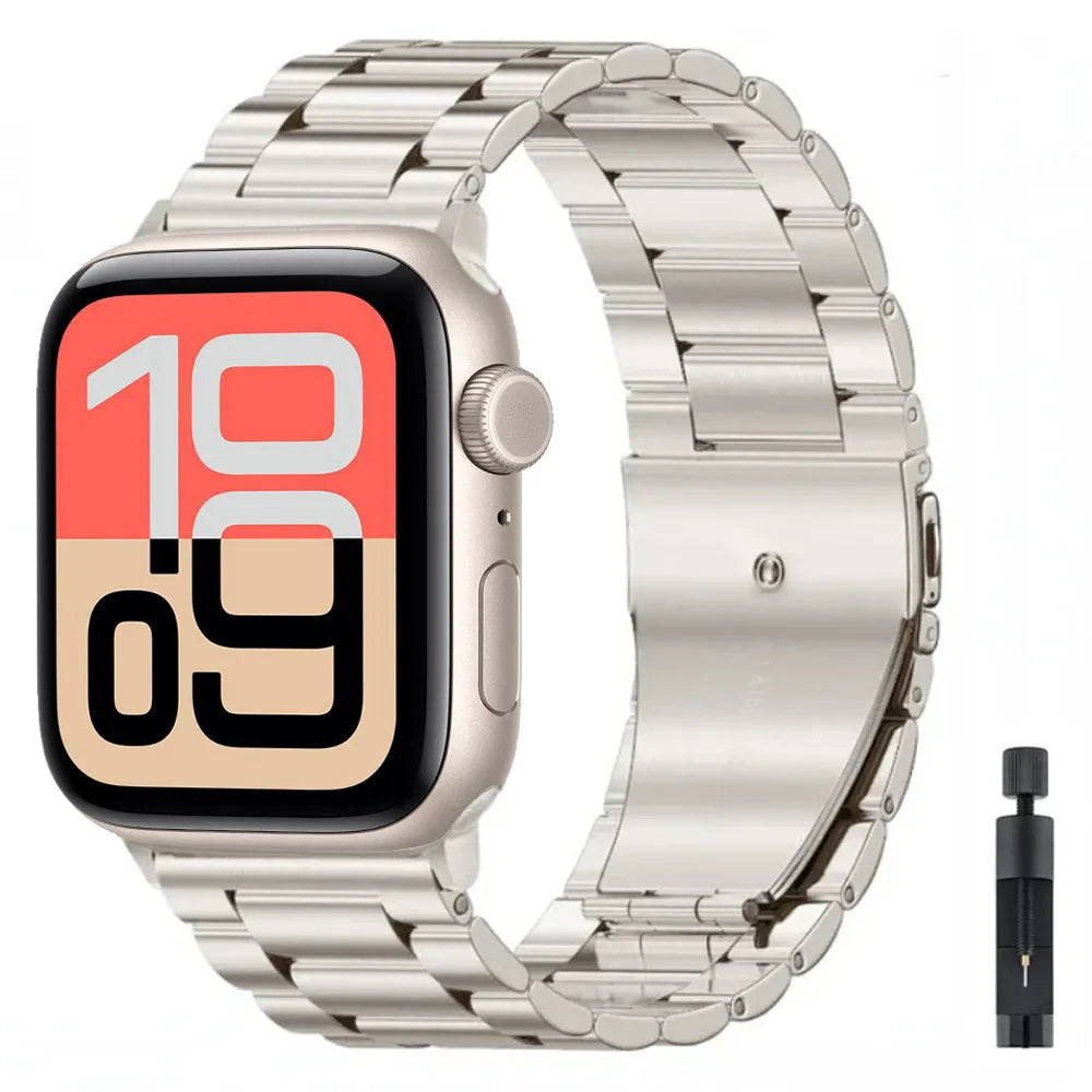 Metal band for Apple Watch Ultra 3 2 1 49mm 11 10 42mm 46mm Stainless Steel Wristband for Apple Watch 9 8 7 6 5 SE 45mm 41mm 44mm 40mm