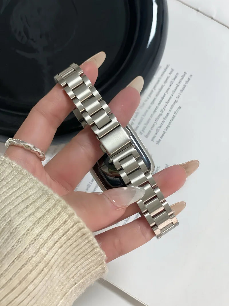 Thin band for Apple Watch band 45mm 44mm 41mm 40mm 42mm 38mm 49mm Stainless Steel metal band Apple Watch Series 10 9 8 3 Ultra 7 6 SE