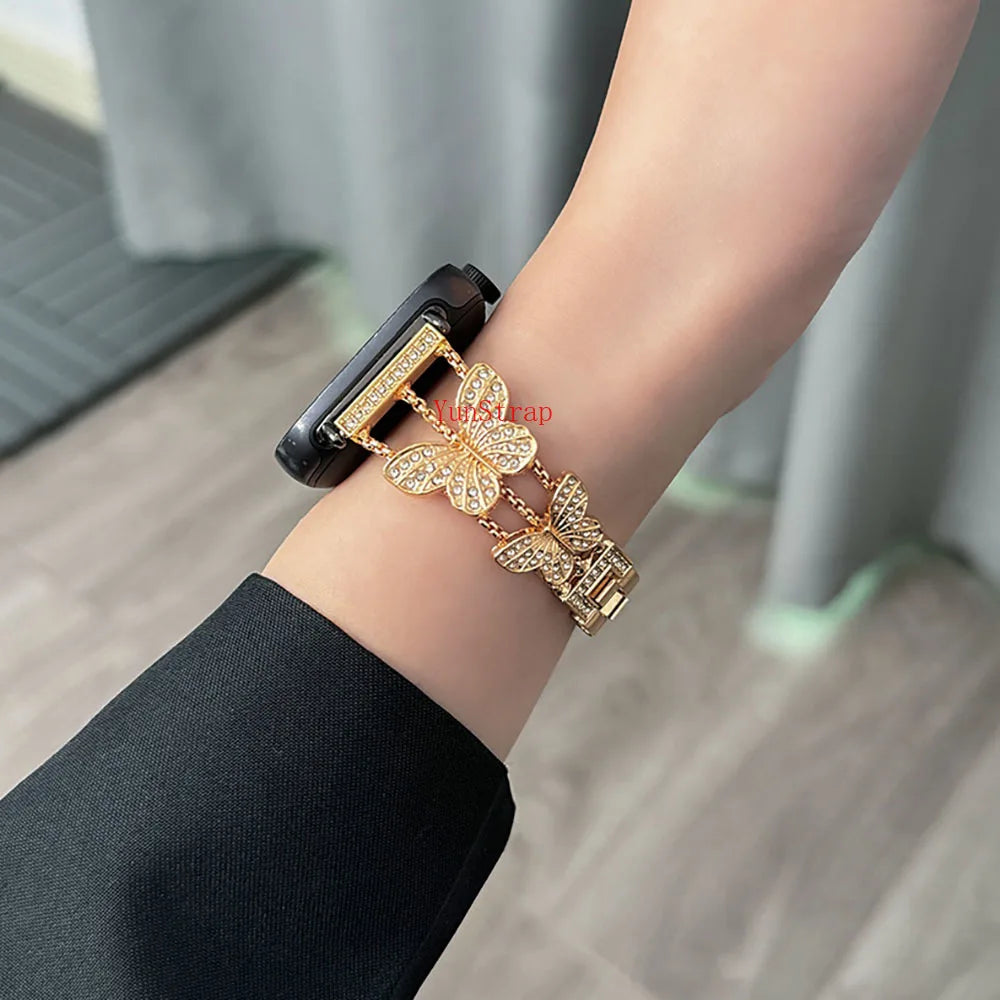 20/22mm Butterfly Style Strap For Huawei Watch 4 GT 2 2e 3 4 5 5Pro Bracelet For Samsung Galaxy Watch 4 5 6 7 classic/active