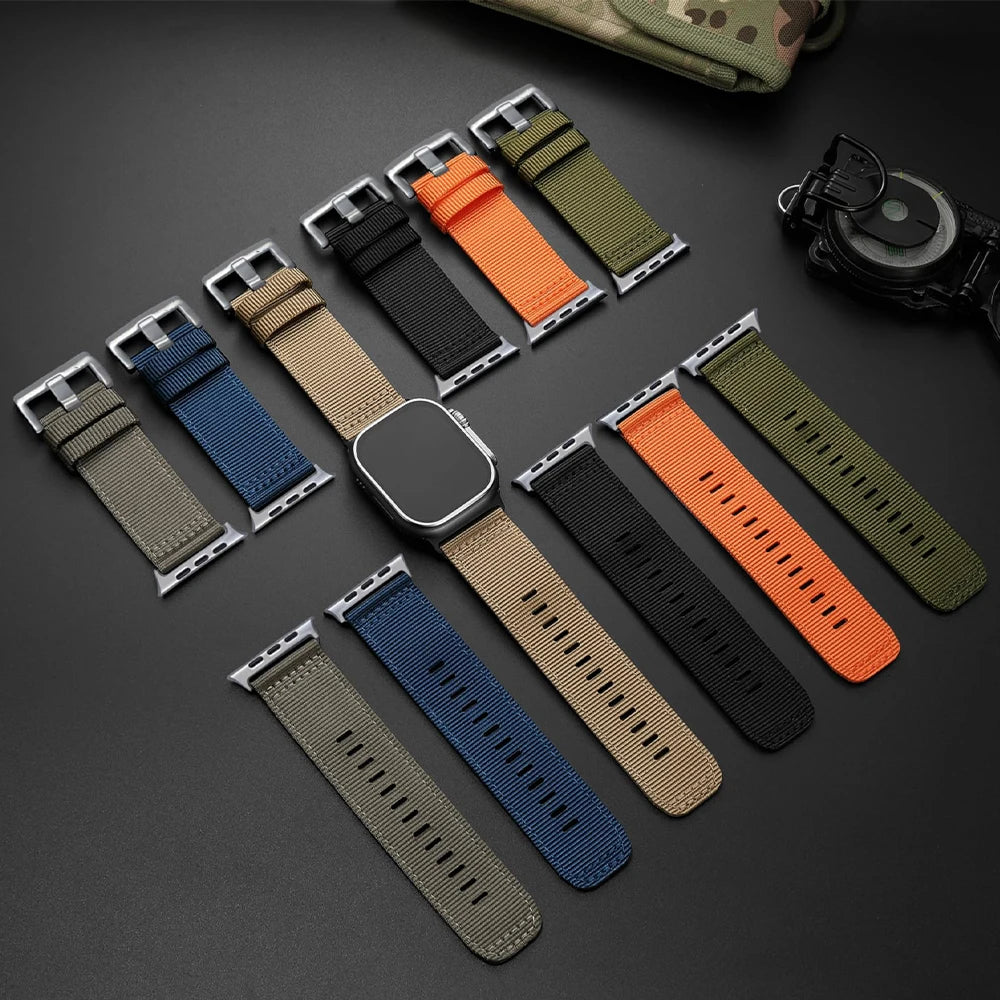 Sport Nylon band for Apple Watch Ultra 3 Ultra 2 49mm 10 46mm 9 8 7 45mm Nylon Wristband Apple Watch Series 6 5 4 SE2 44mm band
