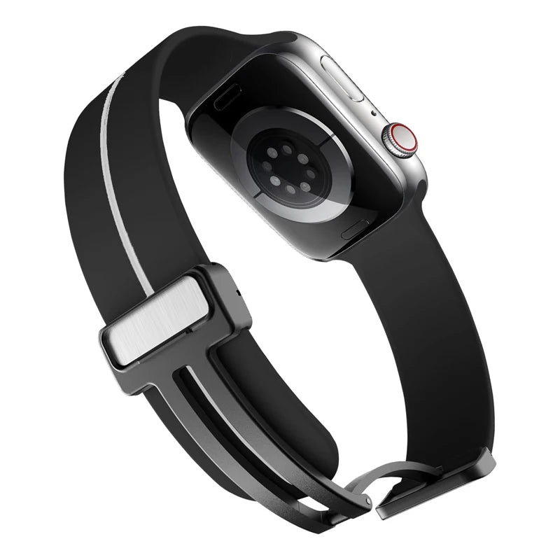 Magnetic band Apple Watch band 45mm 44mm 46mm 42mm 49mm 40mm 41mm Silicone correa band Apple Watch Series 10 9 8 7 6 5 SE Ultra 2