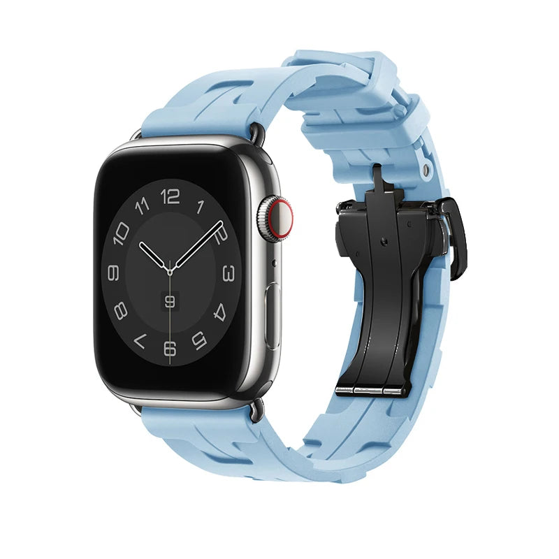 Kilim Single Tour band For Apple Watch band 45mm 44mm 41mm 38mm Folding Buckle Silicone band Apple Watch 10 46mm 42mm Ultra 2 49mm