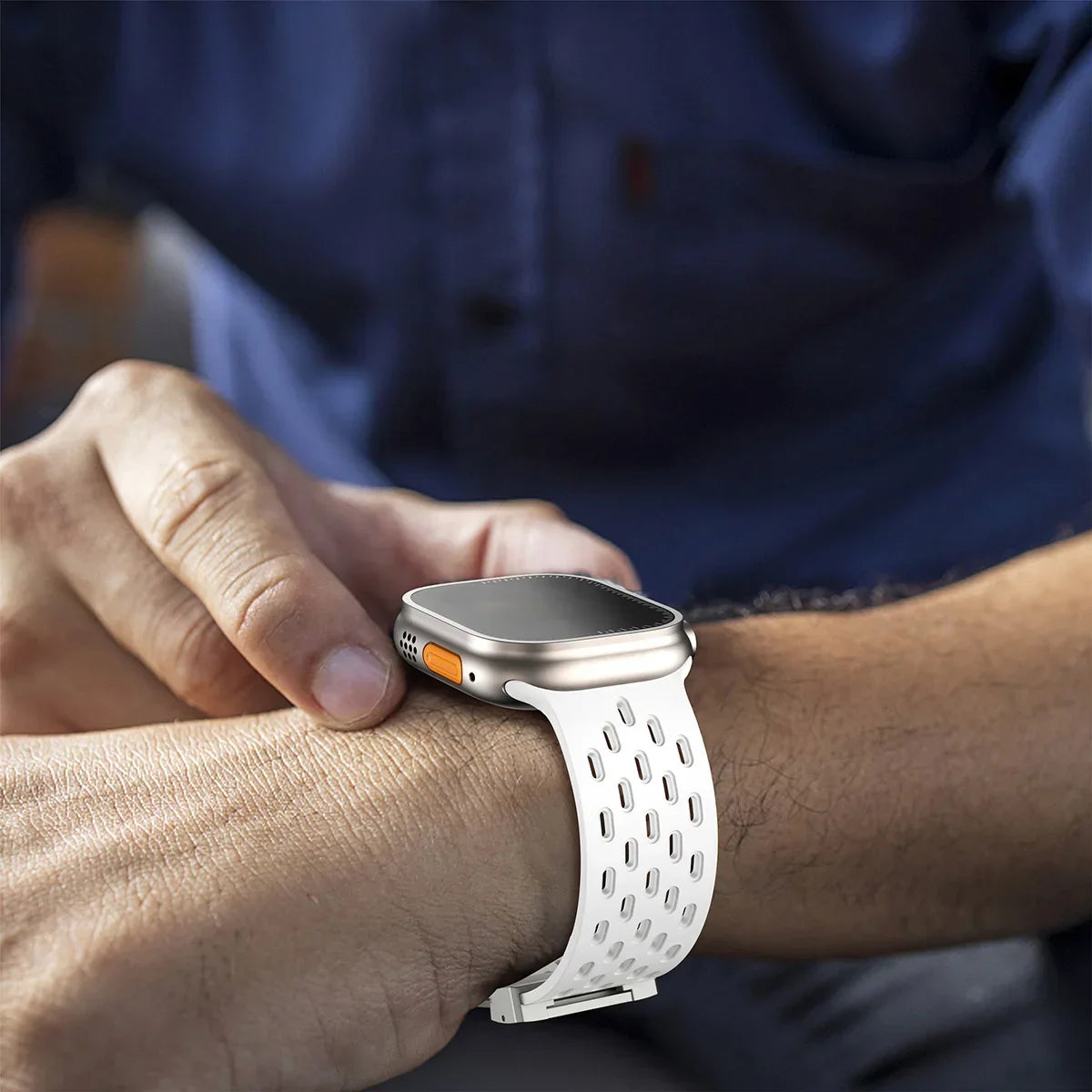 Breathe Silicone band for Apple Watch band 10 46mm 44mm 45mm 42mm Correa for Apple Watch Series 10 9 8 7 6 5 4 SE Ultra 2 49mm band