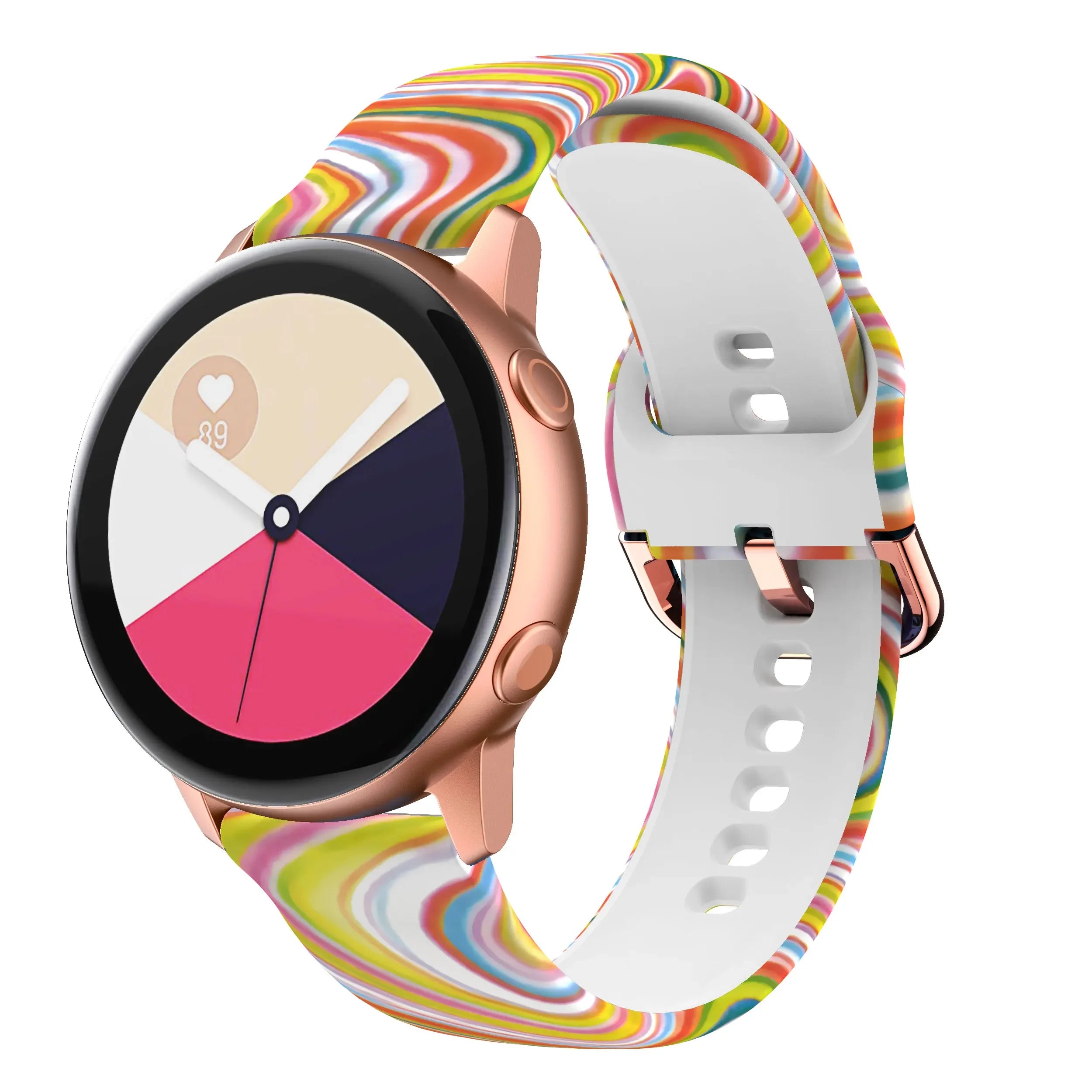 20mm/22mm strap For Samsung Galaxy watch 7/4/6/5 pro/Classic Active Printing Silicone bracelet For Amazfit GTR/GTS 4-2 mini band