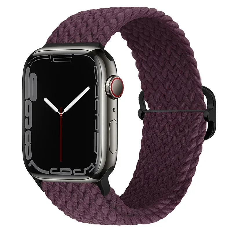 Braided Nylon band for Apple Watch band Ultra 2 49mm Series 10 46mm 42mm 44mm 40mm 41mm Adjustable band Apple Watch 9 8 7 6 SE 5 4