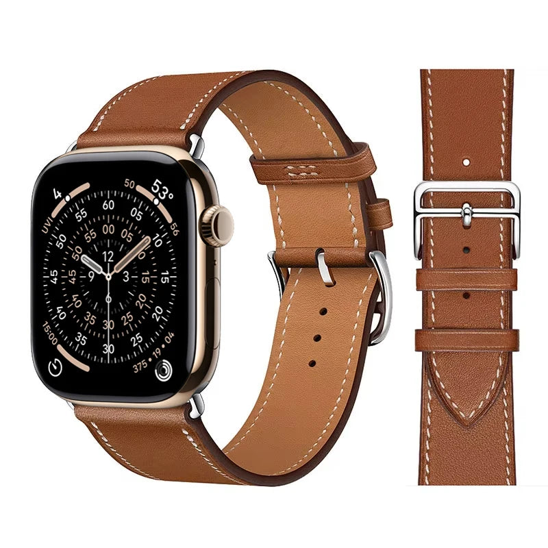 Leather watch band for Apple Watch 11 band 46mm 42mm 44mm 40mm 41mm 45mm 49mm 38mm band Apple Watch Series 10 Ultra3 9 8 7 6 5 SE 3