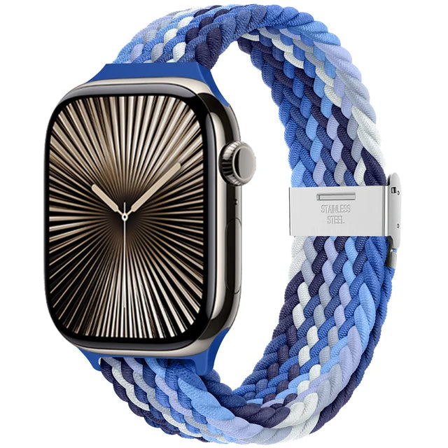 band For Apple Watch band 46mm 45mm 44mm 49mm 40mm 41mm 42mm Braided loop correa band Apple Watch Series 10 8 9 7 5 SE 6 4 Ultra