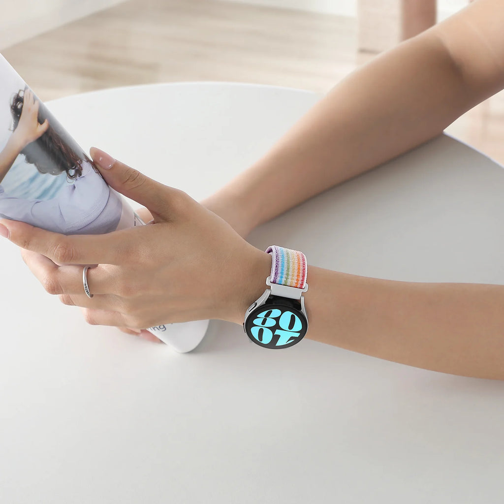 Nylon Loop Band For Samsung Galaxy Watch 6 4 7 classic/5 Pro/active 2/Gear S3 20mm/22mm Bracelet Huawei watch GT 2e 3 pro strap