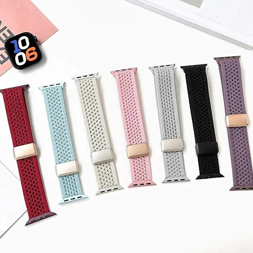 Cartoon Braid Nylon Magnetic Buckle band For Apple Watch Series 10 40mm 41mm 42mm 44mm 45mm 46mm For Apple Watch 10 9 8 6 5 4
