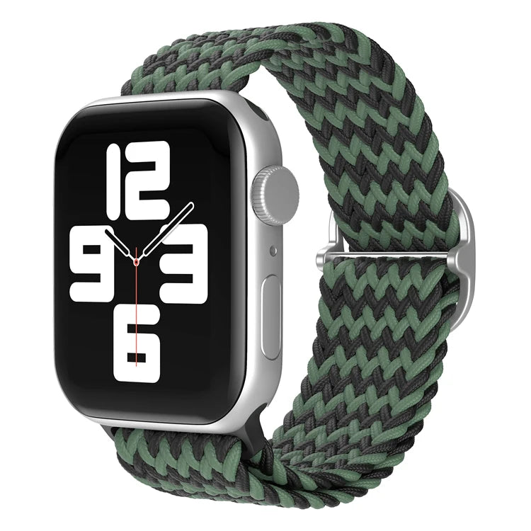Braided Loop For Apple Watch band 49mm 44mm 45mm 41mm 42mm 38mm 40mm Elastic Solo band Apple Watch Ultra Series 7 SE 3 6 8 Band