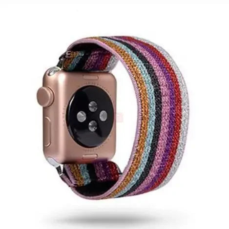 Scrunchie band for Apple Watch band 40mm 44mm 42mm 45mm 41mm 49mm Elastic solo loop band Apple Watch Series 3 SE 6 7 8 9 Ultra 2