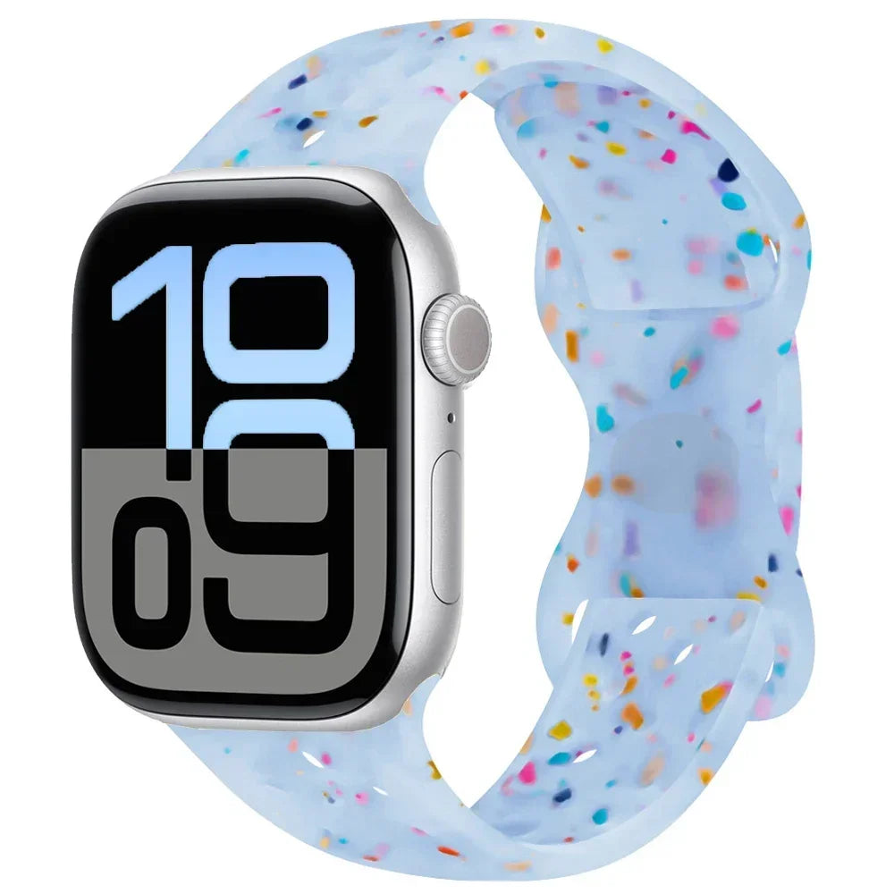 Flash Silicone band For Apple Watch 10 9 8 7 Ultra 2 49mm 46mm 45mm 42mm 41mm band Wristband Apple Watch 6 5 4 SE 44mm 40mm Belt