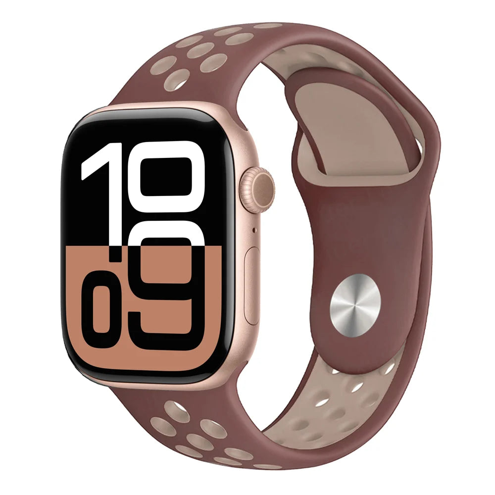 Official band For Apple Watch band 11 42mm 46mm 44mm 41mm 40mm 45mm Silicone band Apple Watch 10 9 8 7 6 5 SE 3 Ultra 3 2 49mm